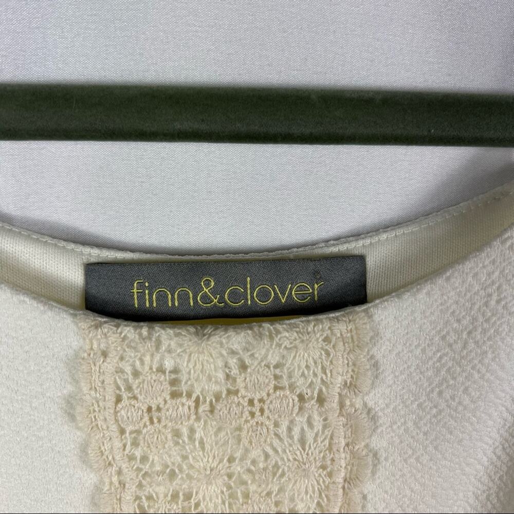 FINN & CLOVER Cream Spaghetti Strap Dress with Lace in Medium - Picture 2 of 4